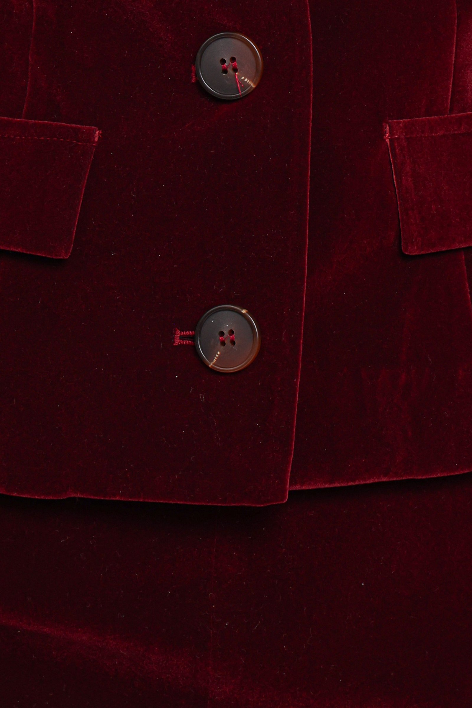 Lainey Velvet Mini Skirt - Burgundy — view 6