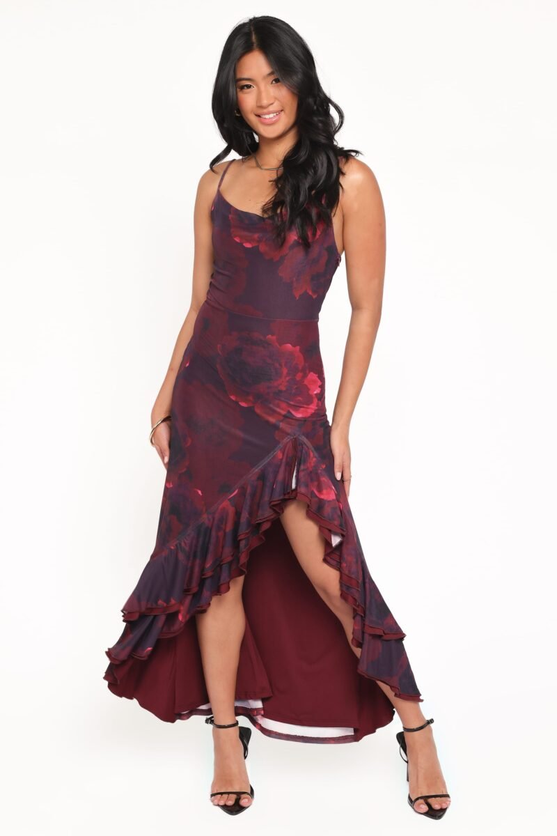 Carella Maxi Dress - Red Floral — view 1