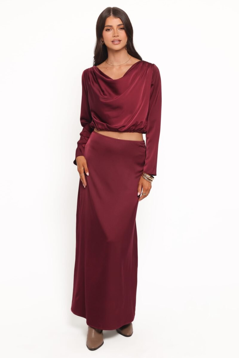 Catherine Skirt Set - Burgundy — view 1