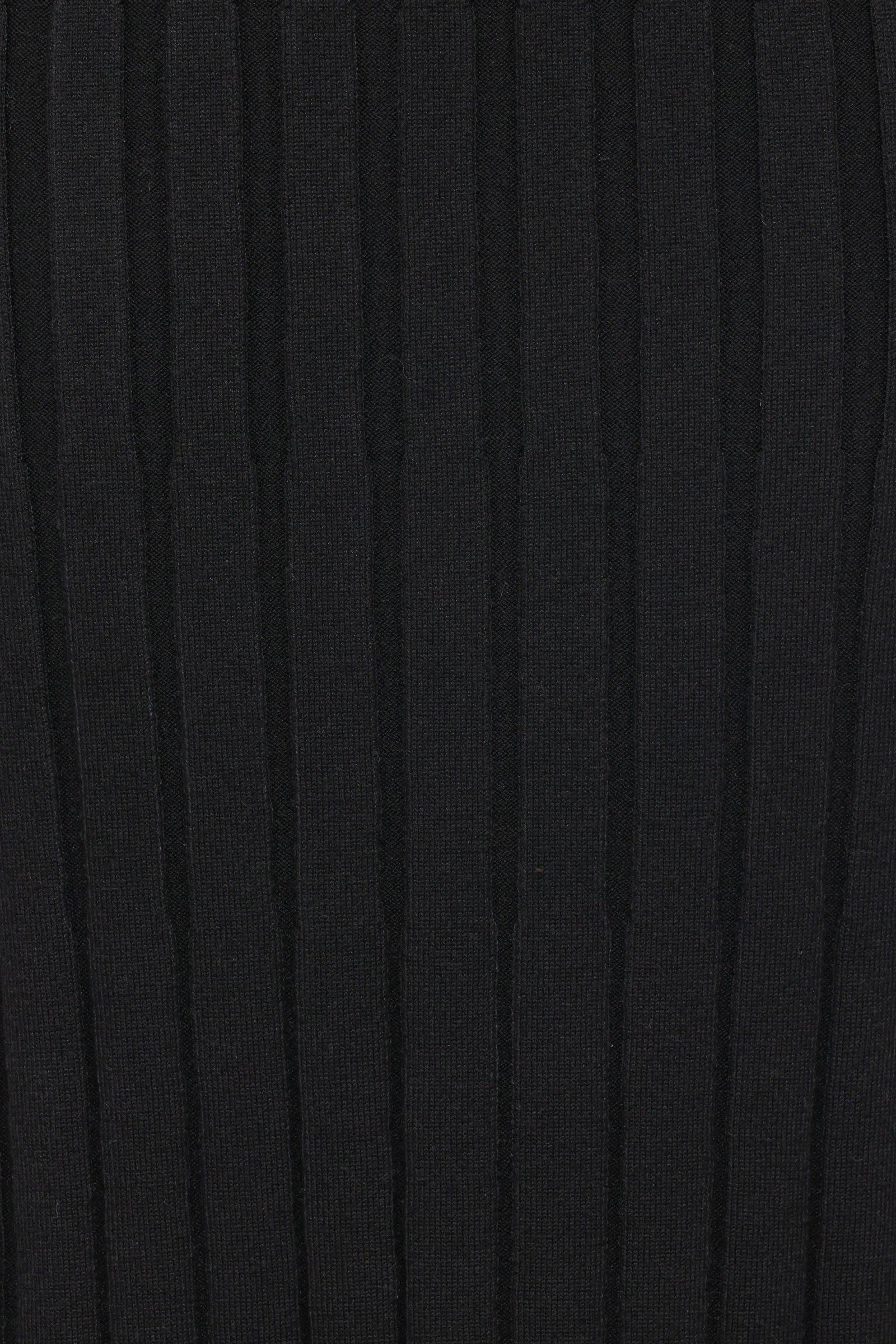 Vilma Knitted Pleated Midi Skirt - Black — view 6