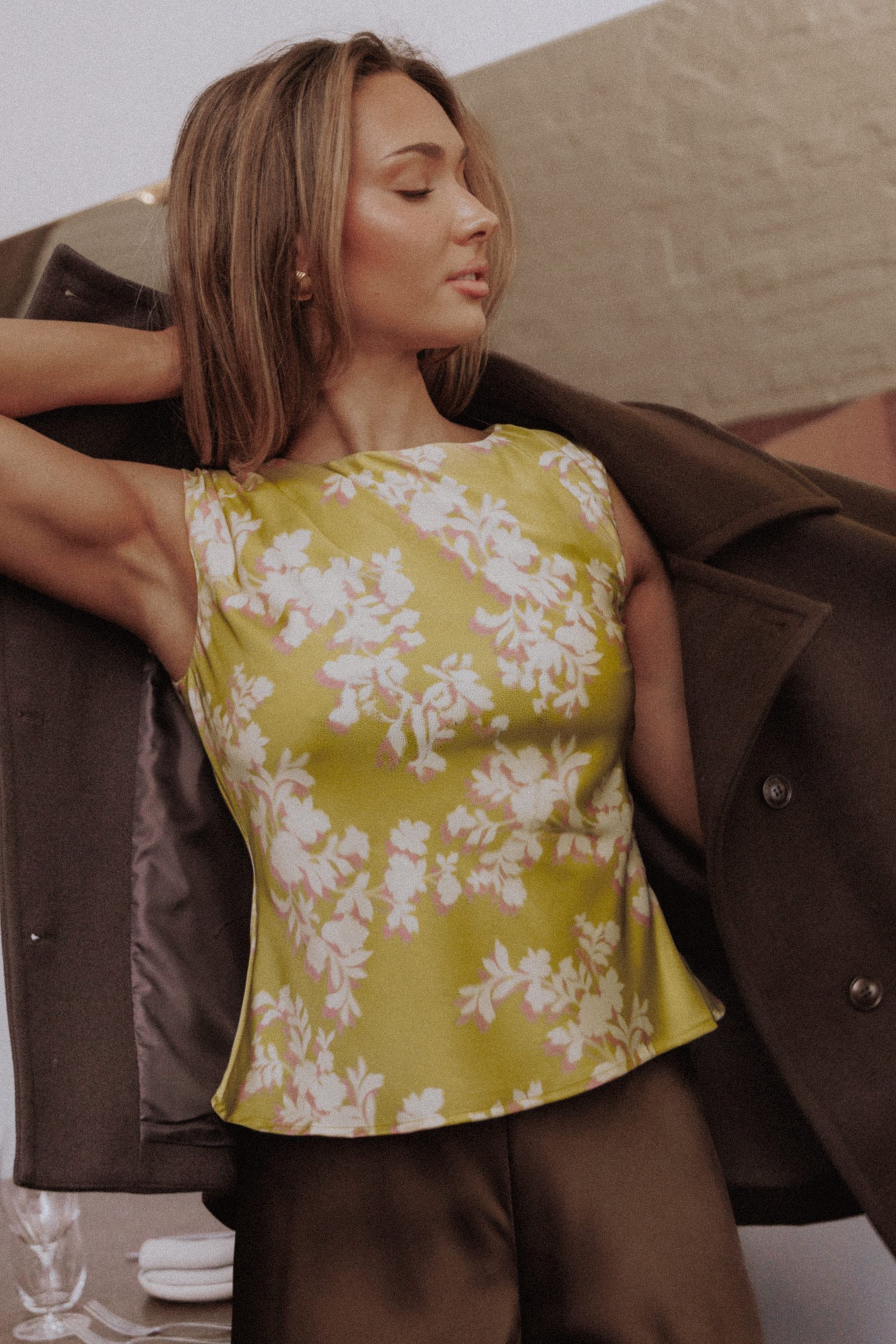 Richards Top - Green Rum Floral — view 1