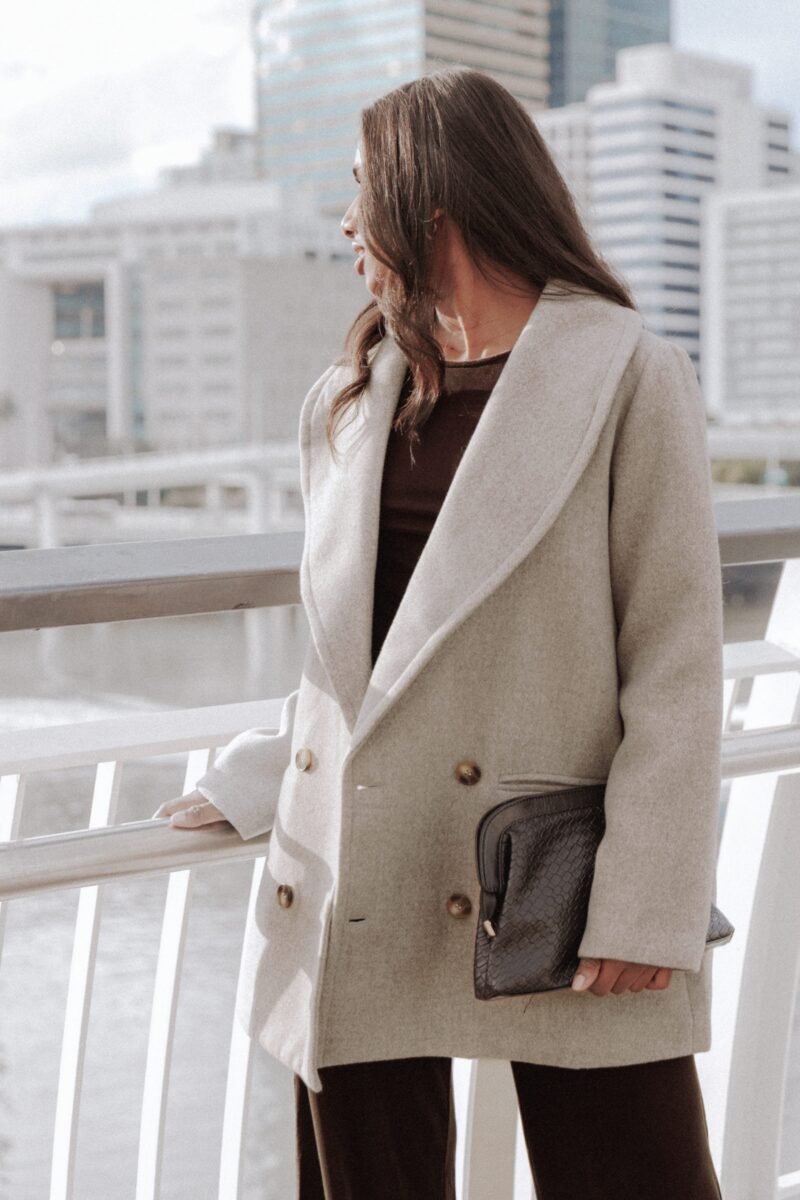 Cartia Shawl Collar Car Coat - Taupe — view 1