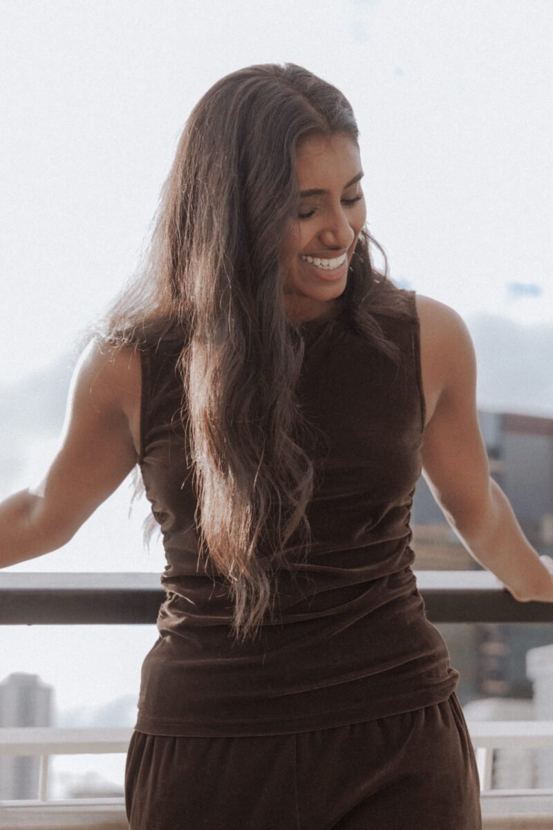 Nissa Velvet Top - Chocolate Lace — view 1