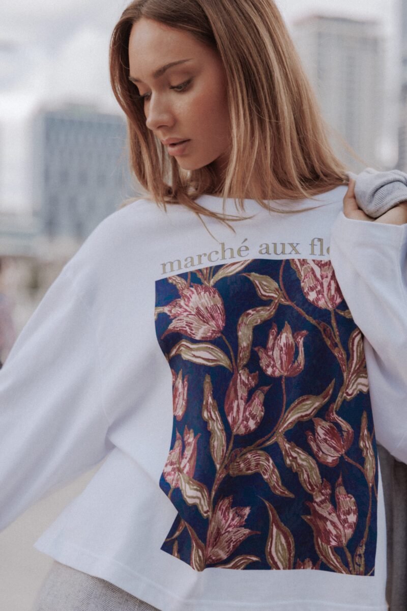 Tulla Graphic Tee - White — view 1
