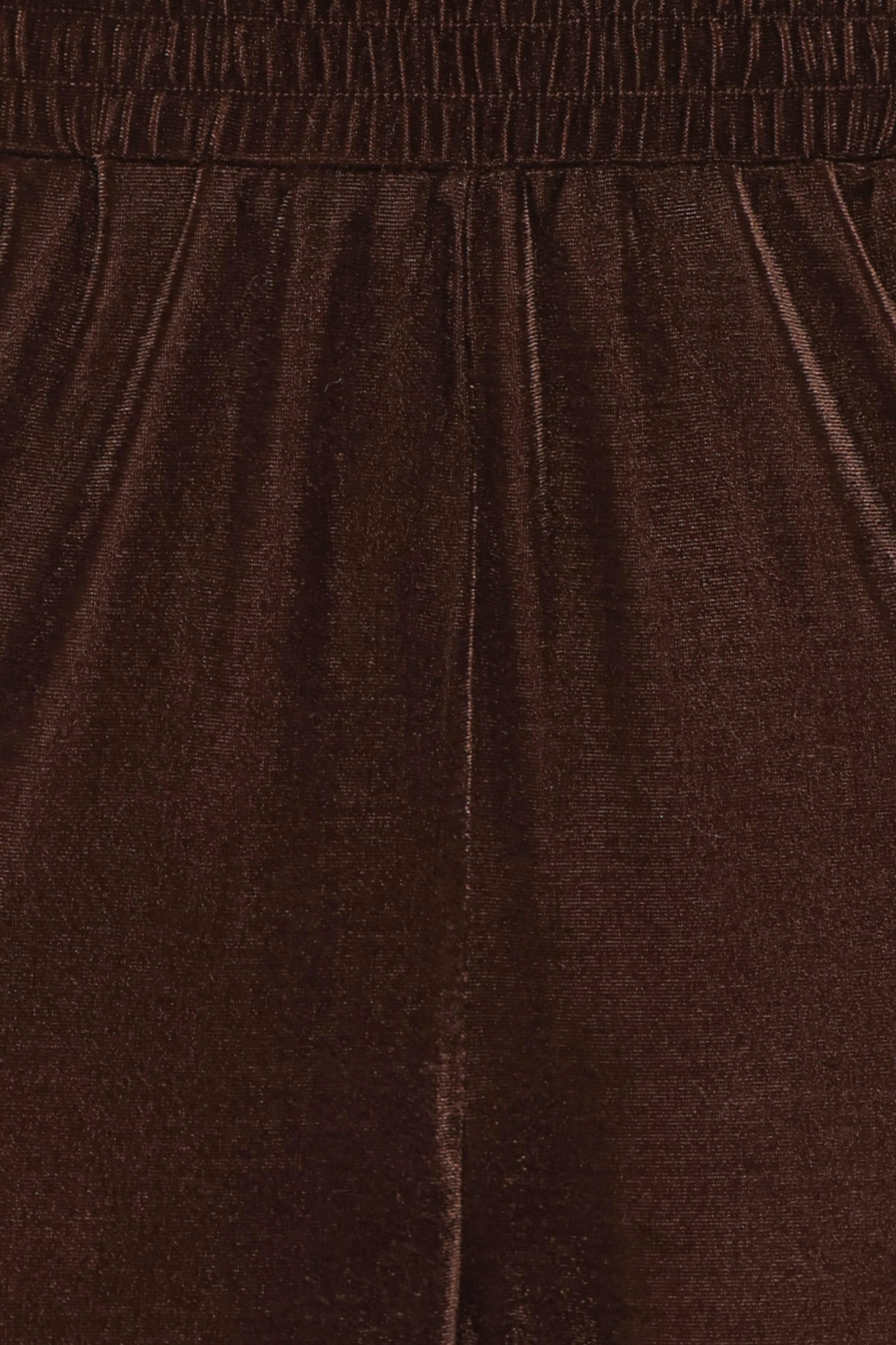 Layton Wide Leg Lace Trim Pants - Chocolate Velvet — view 6